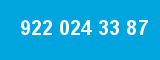 922 024 33 87 922 024 33 87